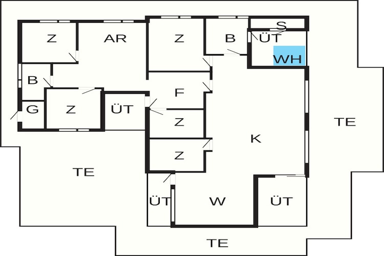 12 persoons vakantie huis in Haderslev-Plattegrond