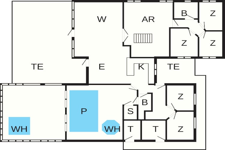 14 persoons vakantie huis in Vejby-Plattegrond