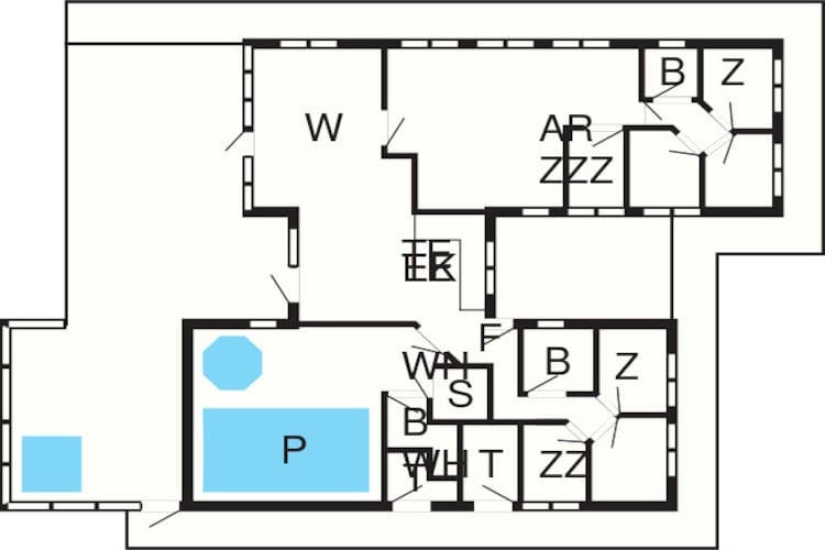 18 person holiday home in Blåvand-Floor plan