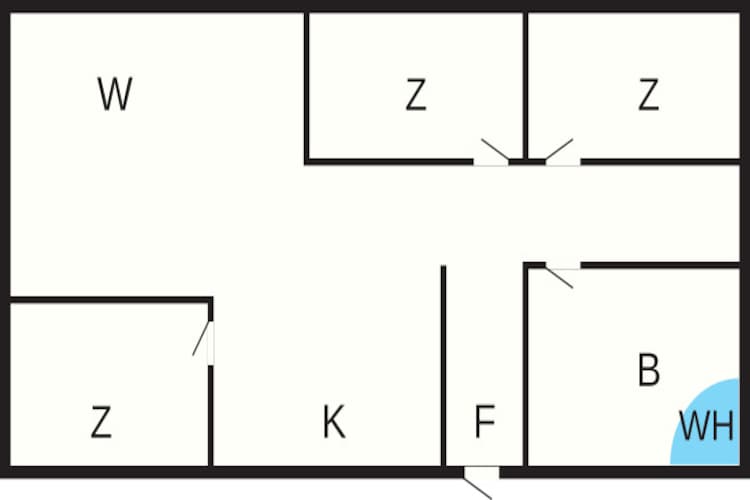 Maison de vacances pour 4 a Løkken-By Traum - Plan