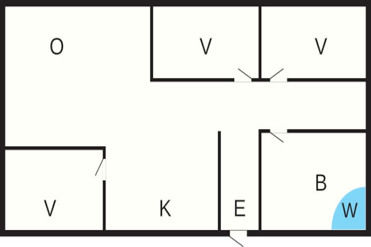 Maison de vacances pour 4 a Løkken-By Traum - Plan