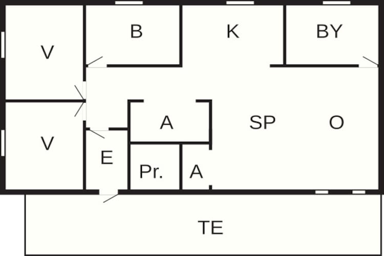 8 person holiday home in Storvorde-Floor plan