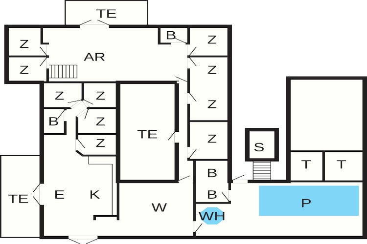 Luxe vakantieverblijf in Klegod - Plattegrond
