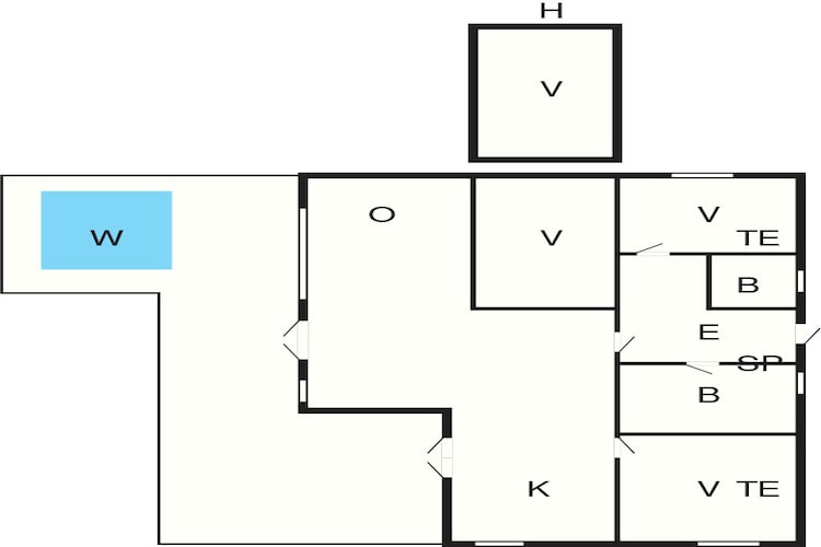 8 Personen Ferienhaus in Aakirkeby-Grundriss