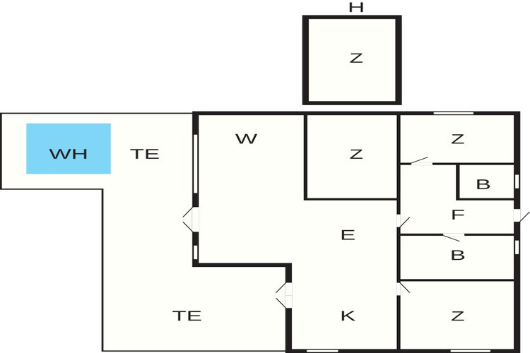 8 person holiday home in Aakirkeby-Floor plan