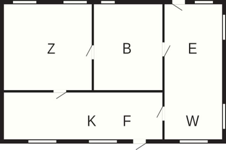 Vakantiehuis aan het meer met bos - Plattegrond