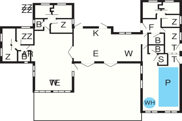 26 persoons vakantie huis in Sydals-Plattegrond