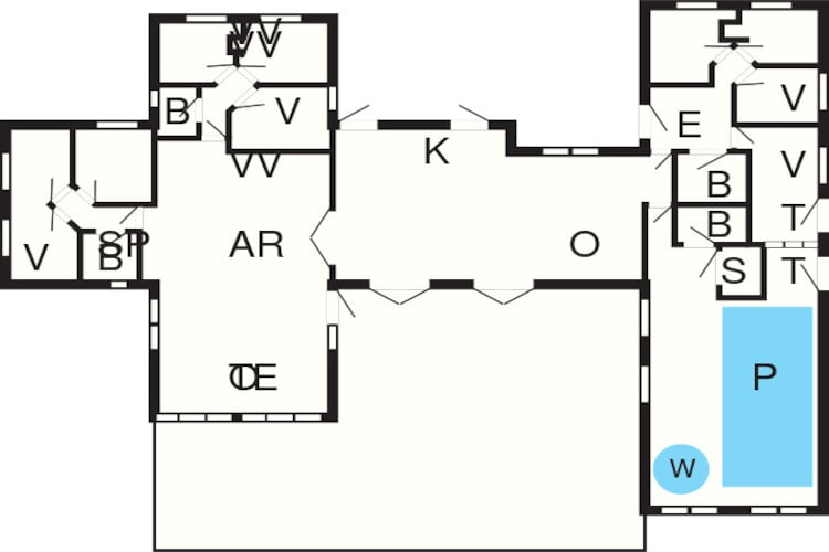 26 persoons vakantie huis in Sydals-Plattegrond