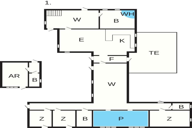 Maison de vacances pour 12 a Væggerløse - Plan