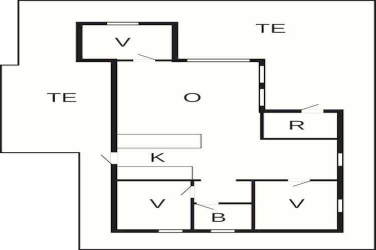 6 persoons vakantie huis in Pandrup-Plattegrond