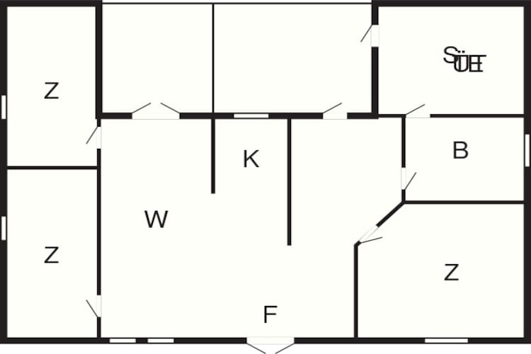 6 person holiday home in Vejby-By Traum - Floor plan