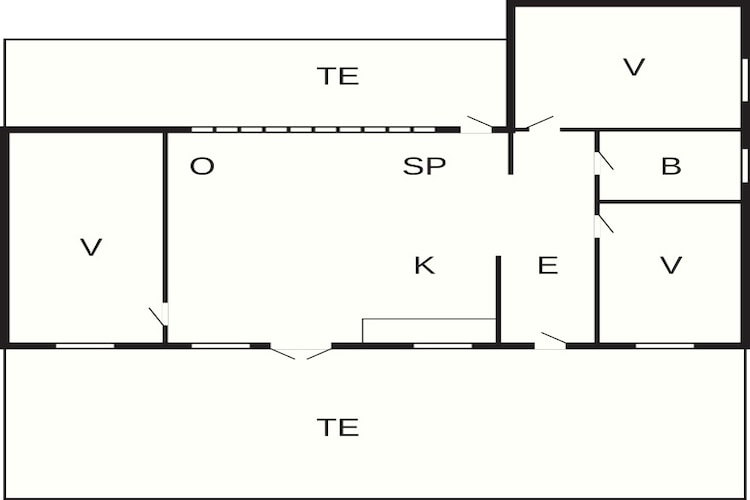 6 persoons vakantiehuis in Jægerspris - Plattegrond