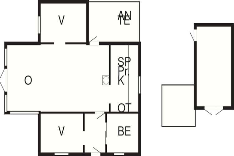 Maison de vacances pour 4 a Frederiksværk-By Traum - Plan