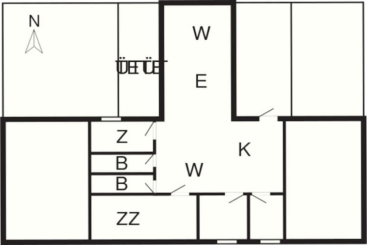 Panoramisch toevluchtsoord in Svaneke - Plattegrond