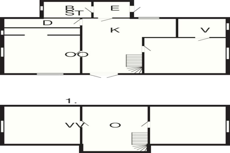 Maison de vacances pour 6 a Fonnes-By Traum-Plan d'étage