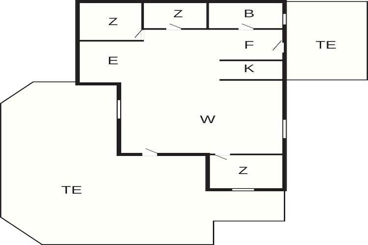 5 person holiday home in Tranekær-By Traum - Floor plan