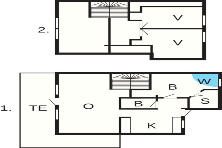 Maison de vacances pour 6 a Ringkøbing - Plan