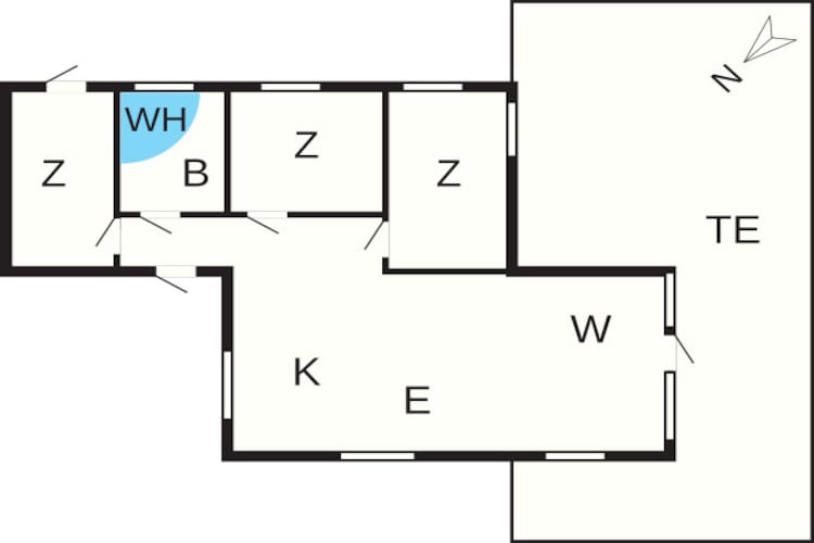 Maison de vacances à Vestervig avec jacuzzi - Plan