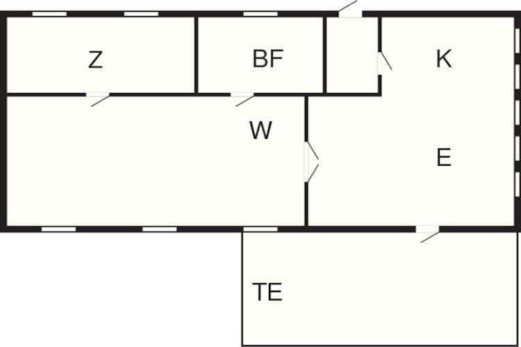 4 person holiday home in Østermarie-By Traum-Floor plan