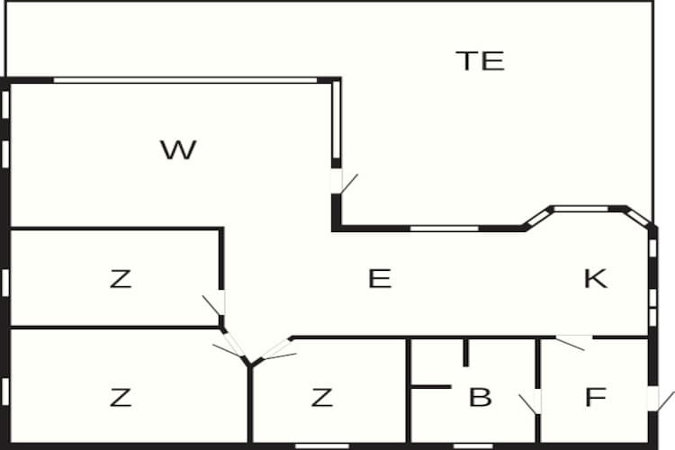 Ruim vakantiehuis met uitzicht op de fjord - Plattegrond