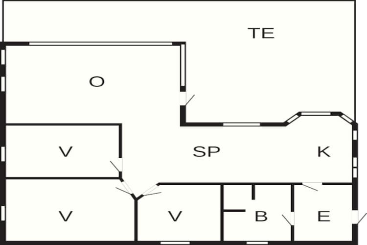 Ruim vakantiehuis met uitzicht op de fjord - Plattegrond