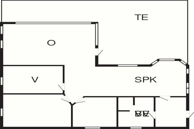 Ruim vakantiehuis met uitzicht op de fjord - Plattegrond