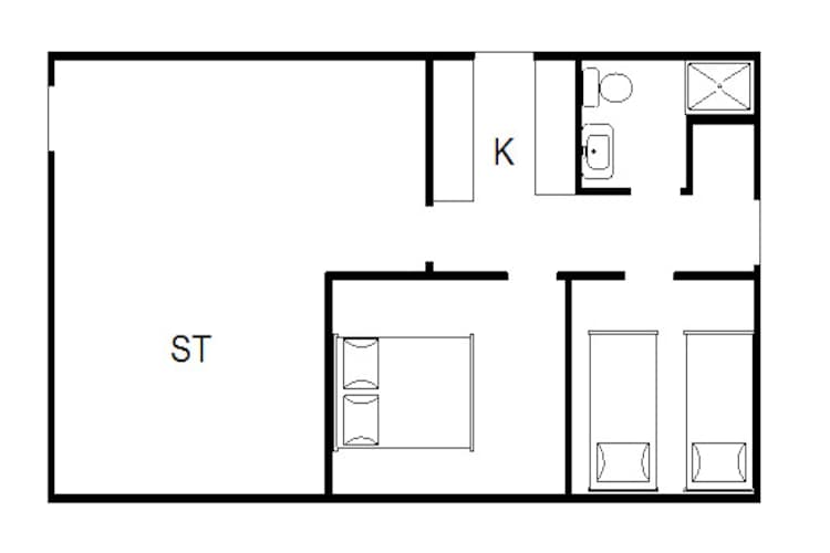 4 persoons vakantie huis in Blåvand-Plattegrond