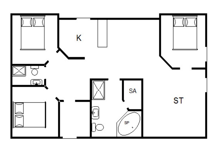 6 persoons vakantie huis in Tarm-Plattegrond