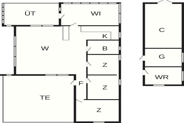 Vakantiehuis in Sæby vlakbij het strand - Plattegrond