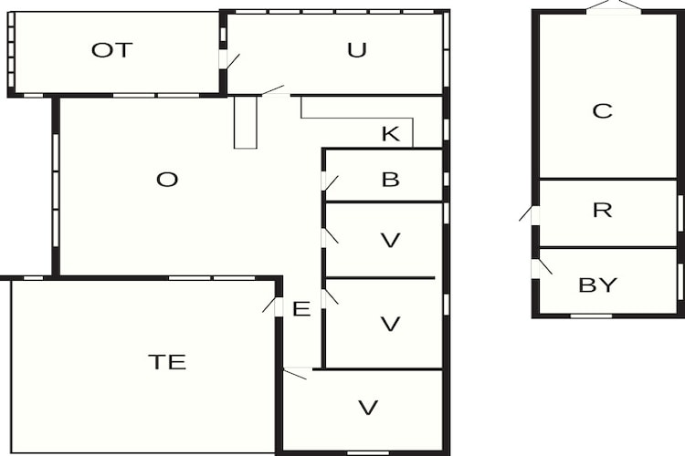 Vakantiehuis in Sæby vlakbij het strand - Plattegrond