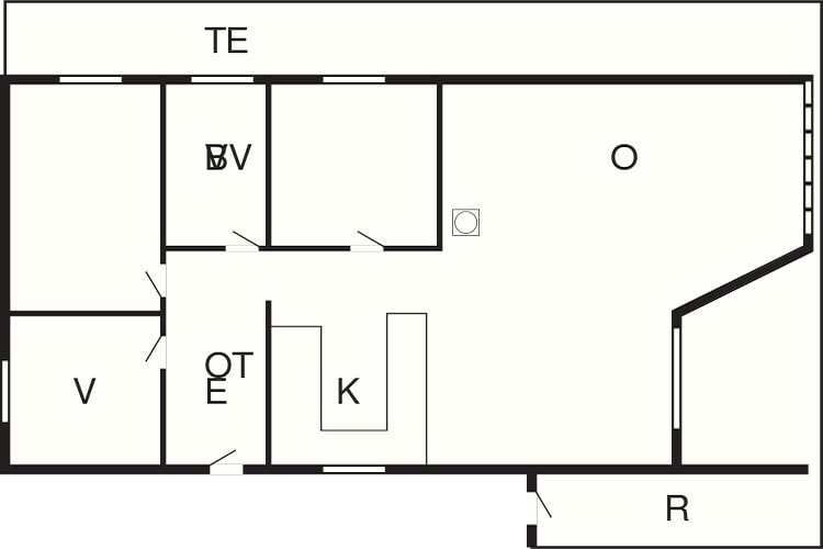 Maison de vacances pour 7 a Rønde-By Traum-Plan d'étage