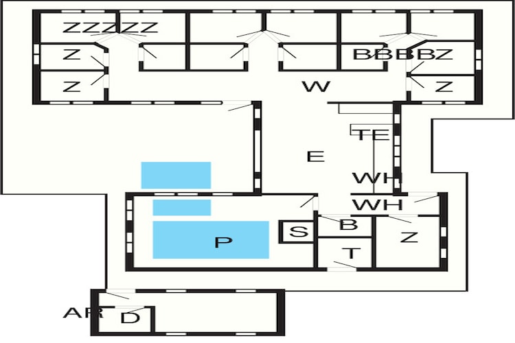 Maison de vacances pour 28 a Løkken-Plan d'étage