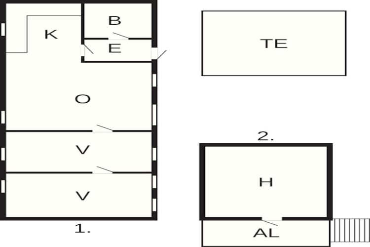 Maison de vacances pour 5 a Nexø-Plan d'étage