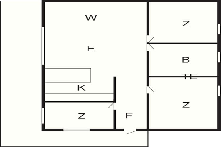 5 Personen Ferienhaus in Ans By-By Traum - Grundriss