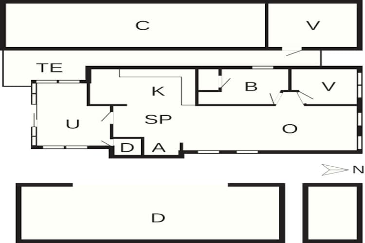 Maison de vacances pour 6 a Hals-By Traum - Plan