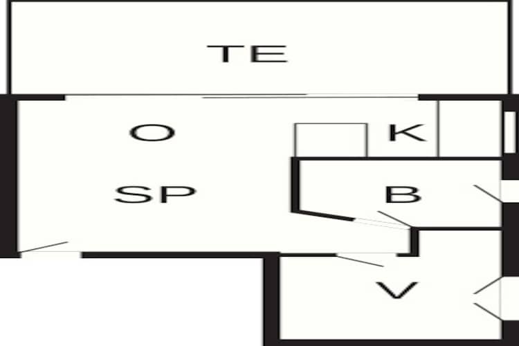 Modern penthouse met balkon - Plattegrond
