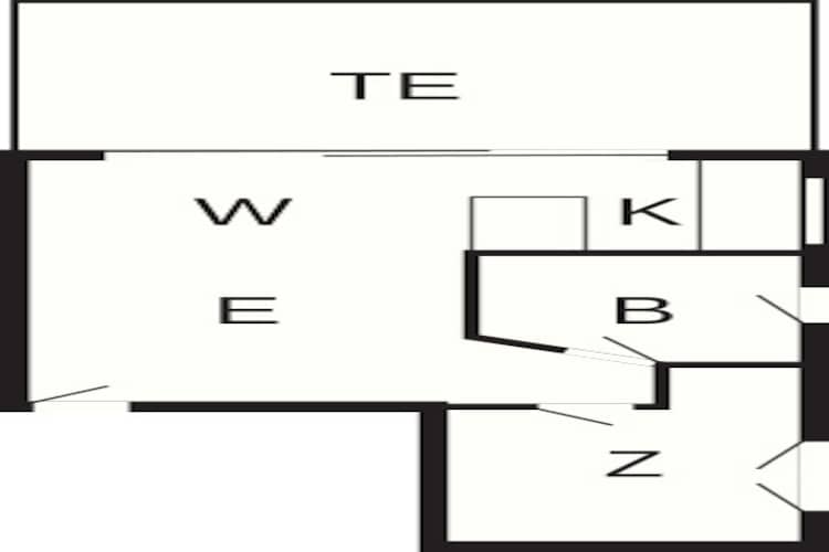 Modern penthouse met balkon - Plattegrond