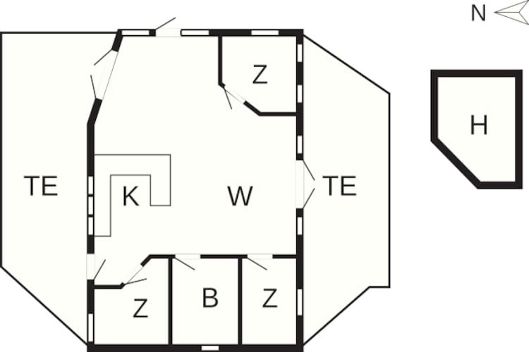 6 persoons vakantie huis in Juelsminde - Plattegrond