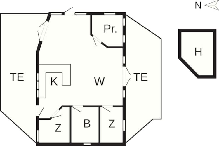 6 persoons vakantie huis in Juelsminde - Plattegrond