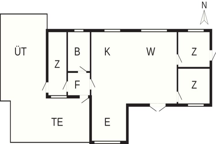 Maison de vacances pour 5 a Aakirkeby - Plan