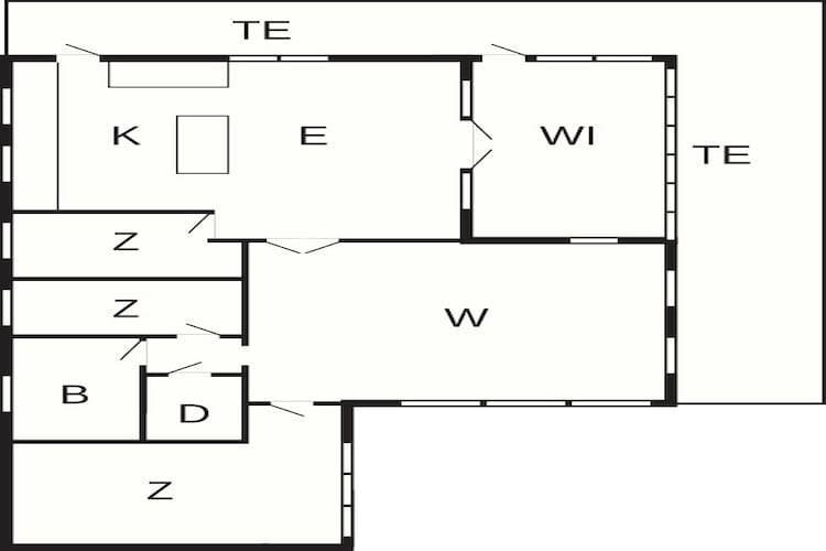 Gezellig strandhuis in Rageleje -- By Traum Ferienwohnungen-Plattegrond