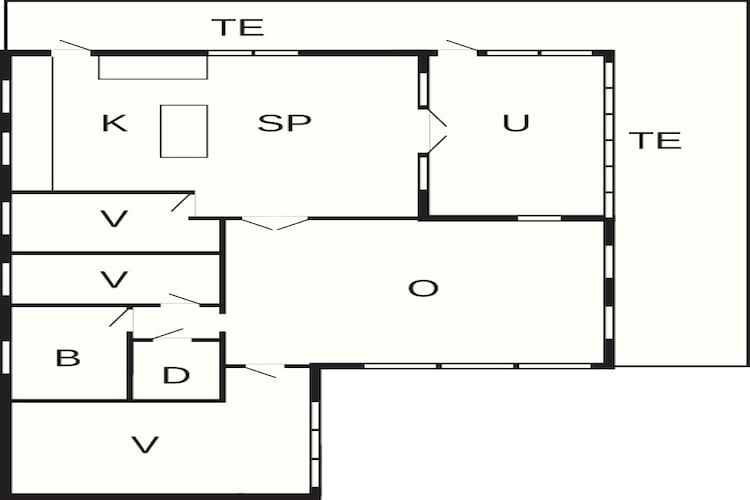 Gezellig strandhuis in Rageleje -- By Traum Ferienwohnungen-Plattegrond