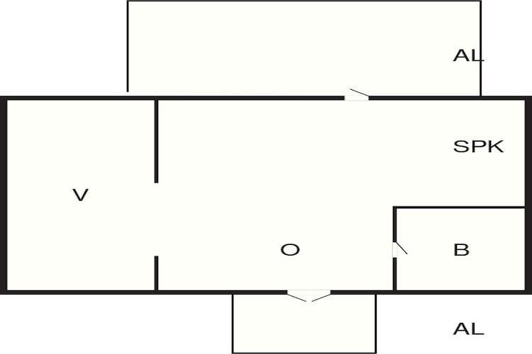 2 person holiday home in GAMLEBY - Floor plan