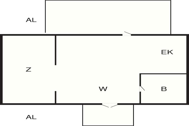 2 person holiday home in GAMLEBY - Floor plan