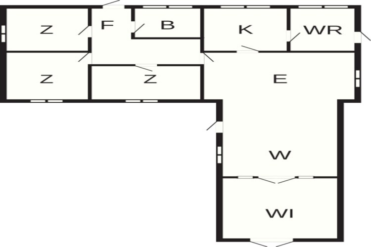 5 person holiday home in Græsted - Floor plan