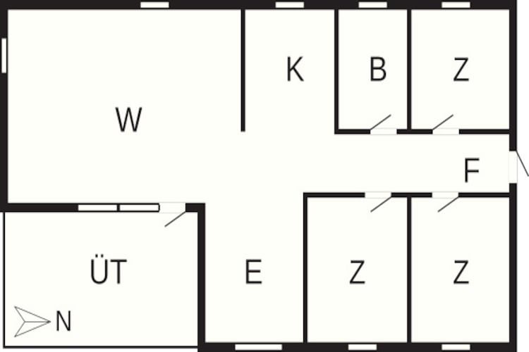 Maison de vacances pour 6 a Hals-By Traum - Plan