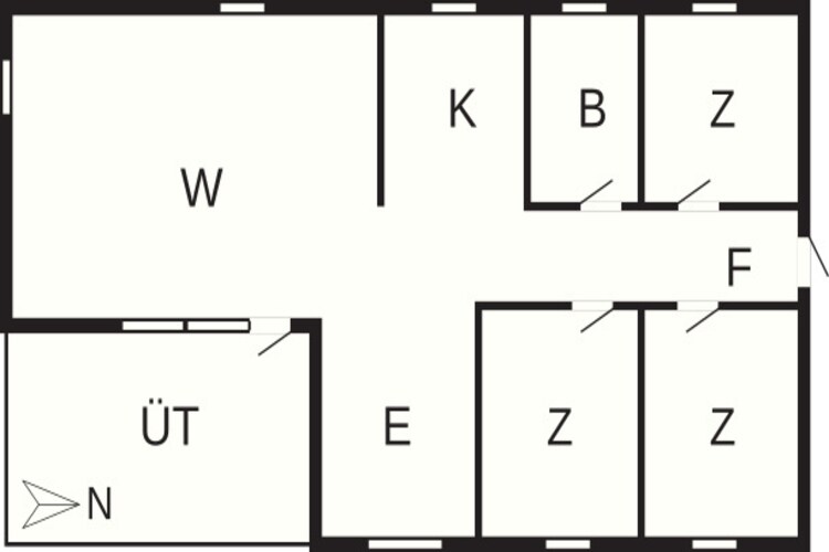 Maison de vacances pour 6 a Hals-By Traum - Plan