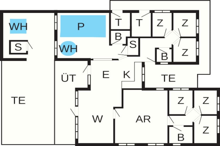 Luxe retraite met zwembad - Plattegrond