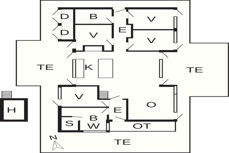 Vakantiehuis aan de kust met spa en sauna - Plattegrond