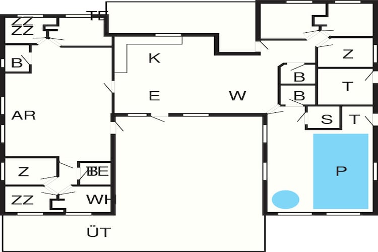 Maison de vacances pour 20 a Væggerløse-Plan d'étage